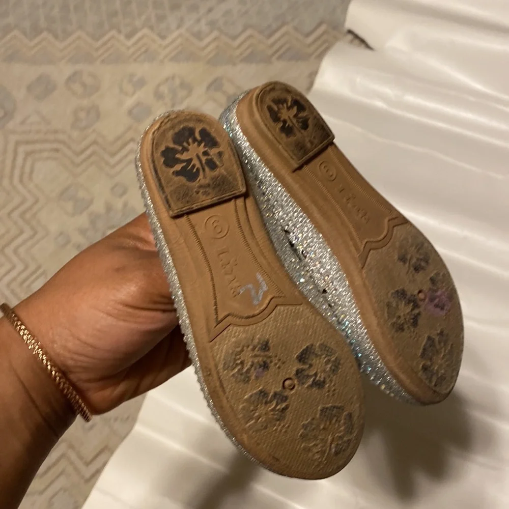 LINK COMFORT LITTLE GIRL SLIP ON SPARKLING SHOES SIZE 6